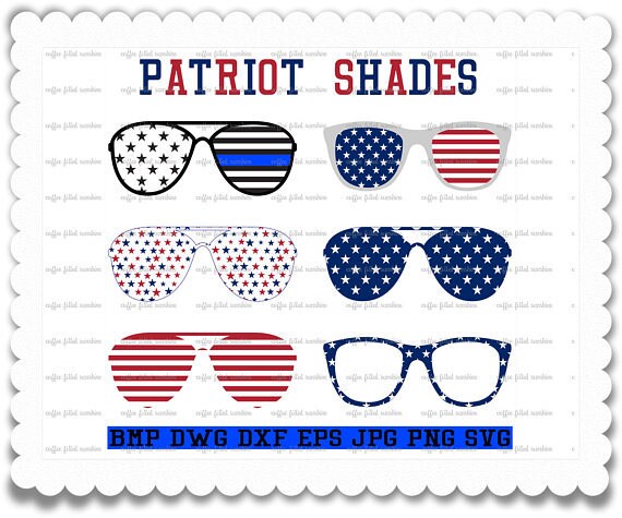Download Free Patriot Shades Svg Beach Sunglasses Veterans Day Memorial Etsy SVG Cut Files