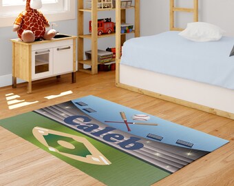 baseball rug for nursery