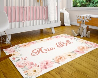 Girls nursery rug | Etsy