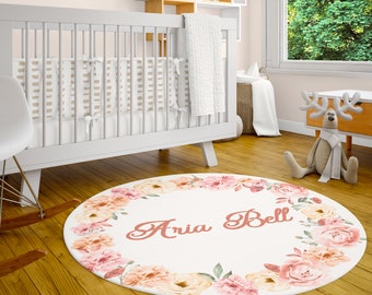 round rugs for baby girl nursery