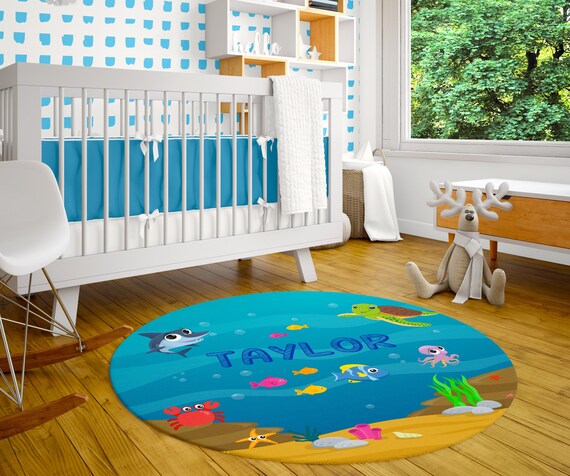 under the sea nursery rug