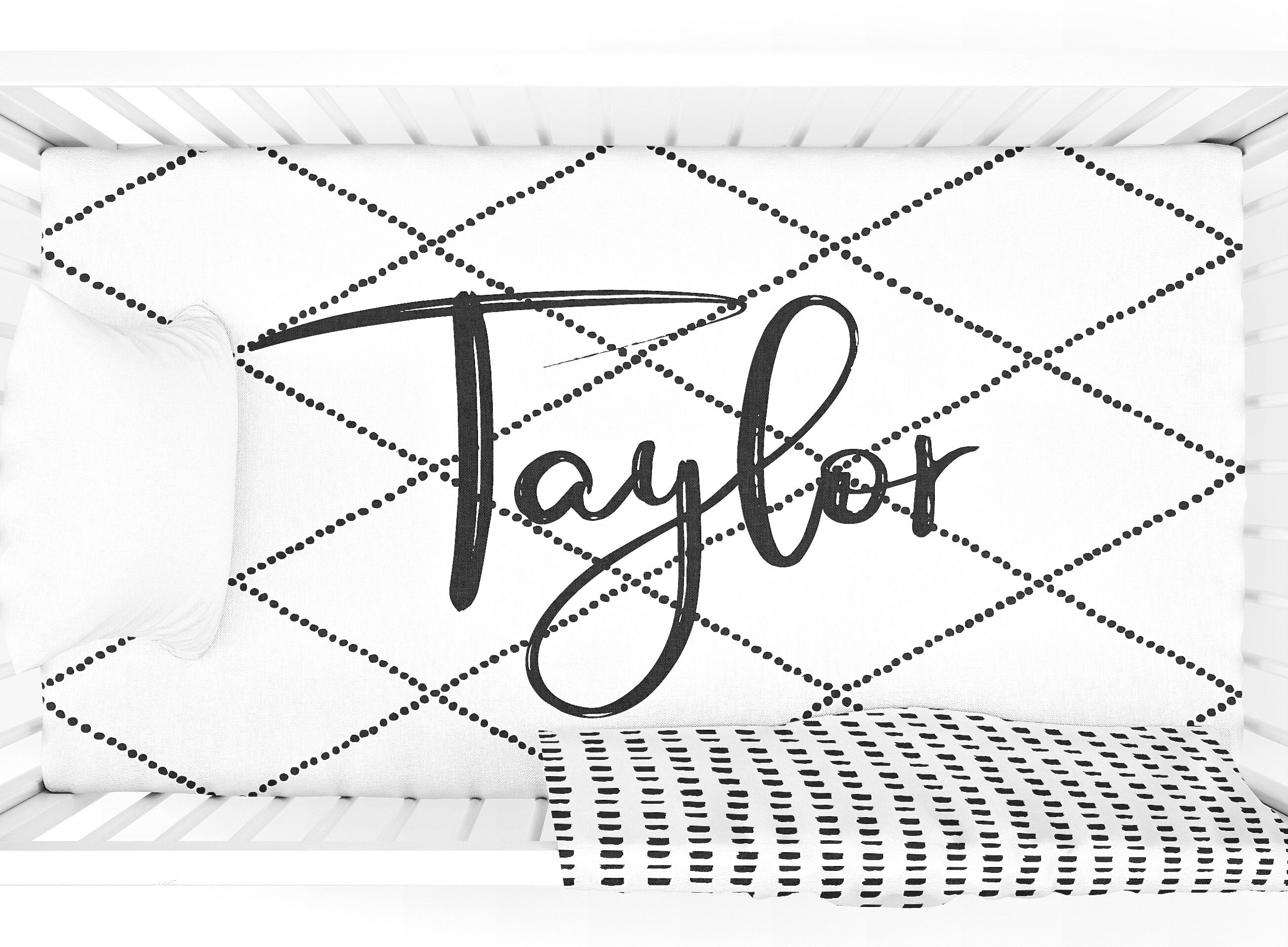 Personalized Fitted Crib Sheet Custom Nursery Stretchy Crib Etsy