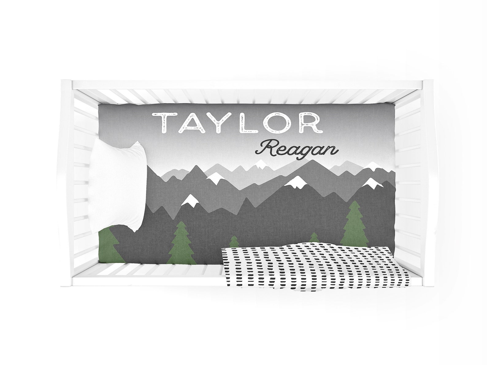 Personalized Fitted Crib Sheet Custom Nursery Stretchy Crib Etsy