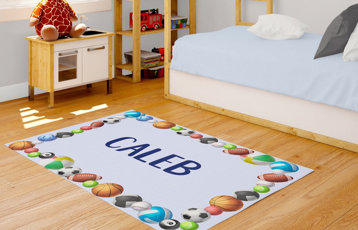 Personalized Round Nursery Rug Customized Kids Rug Etsy