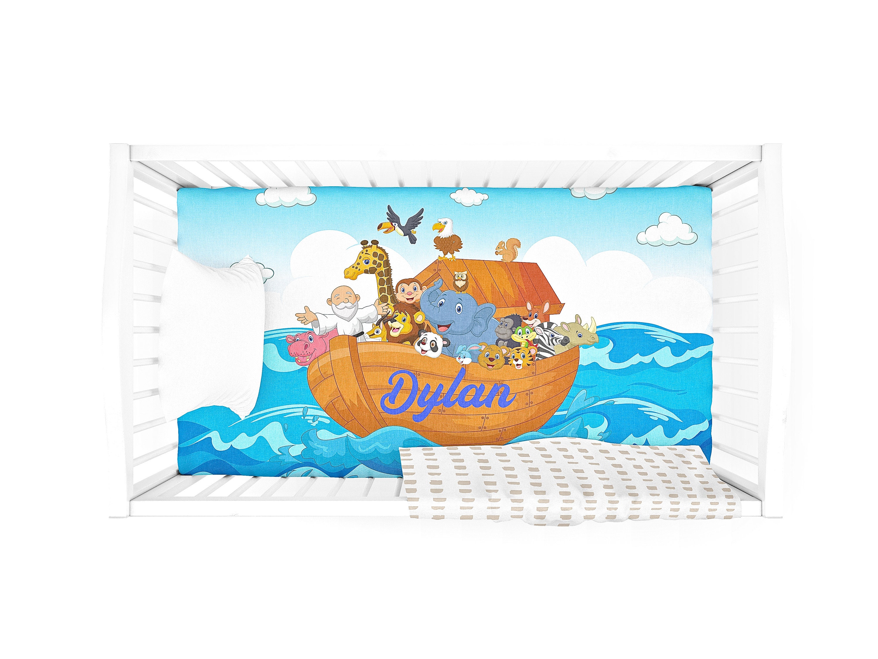 Personalized Fitted Crib Sheet Custom Nursery Stretchy Crib Etsy