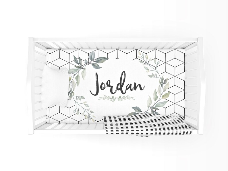 Personalized Fitted Crib Sheet Custom Nursery Stretchy Tractor Etsy