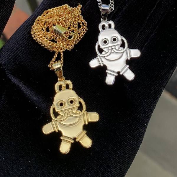 Mac Miller Tribute Diver Swimming In Circles Robot Necklace Chain Pin