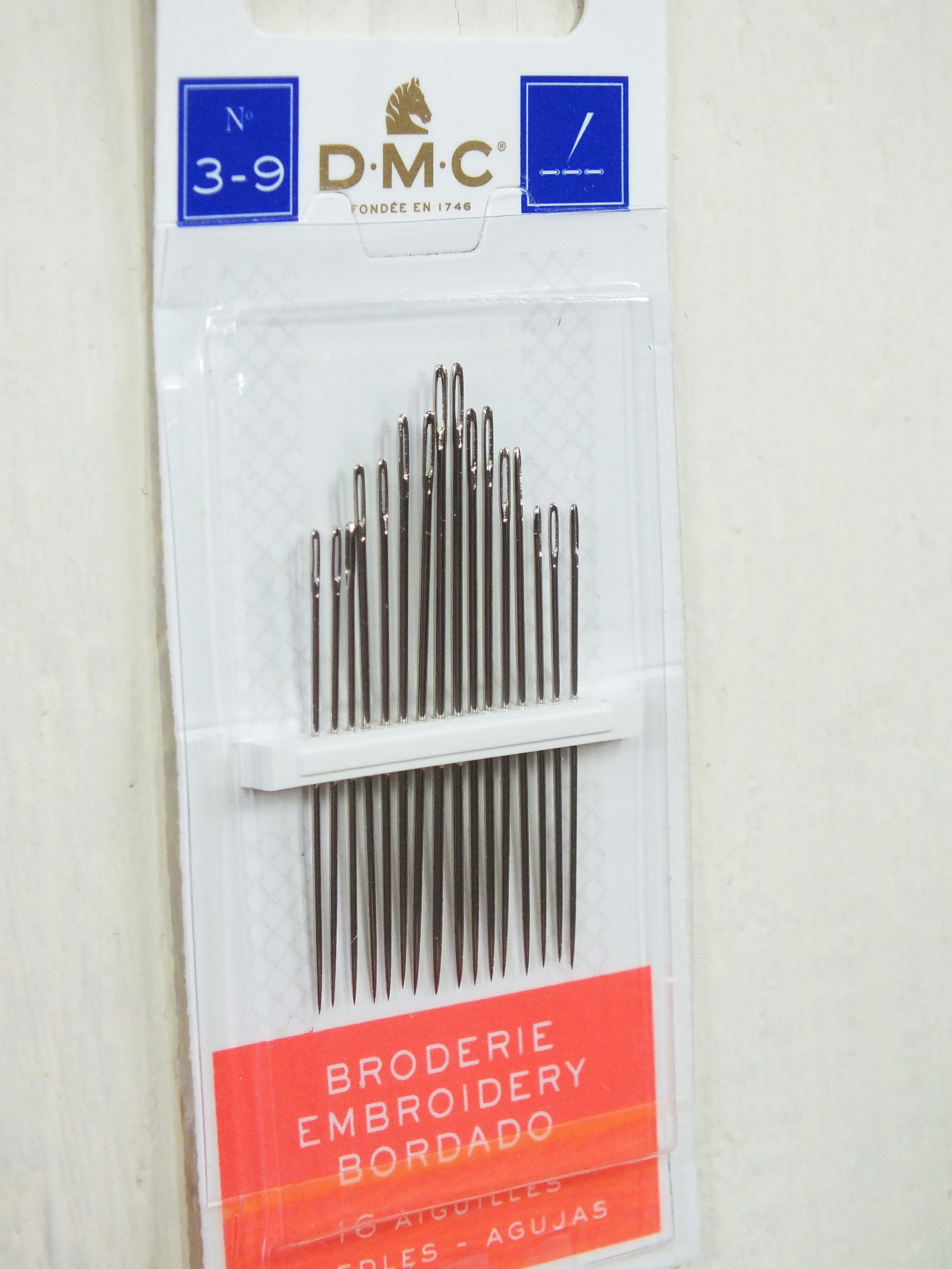 Dmc needles embroidery sizes 39 pack of 16  etsy