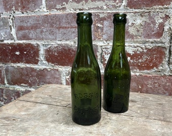 Antique Glass Bottles | 1900's | Ross's Belfast | Antique Glass | Hand Crafted | Bottle Digging | Green Glass