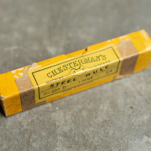 Steel Rule 1960s Metal Engineering Ruler Rabone Chesterman Measuring ...