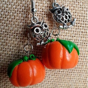 CALABAZA MÁGICA - Pendientes hechos a mano Arcilla polimérica
