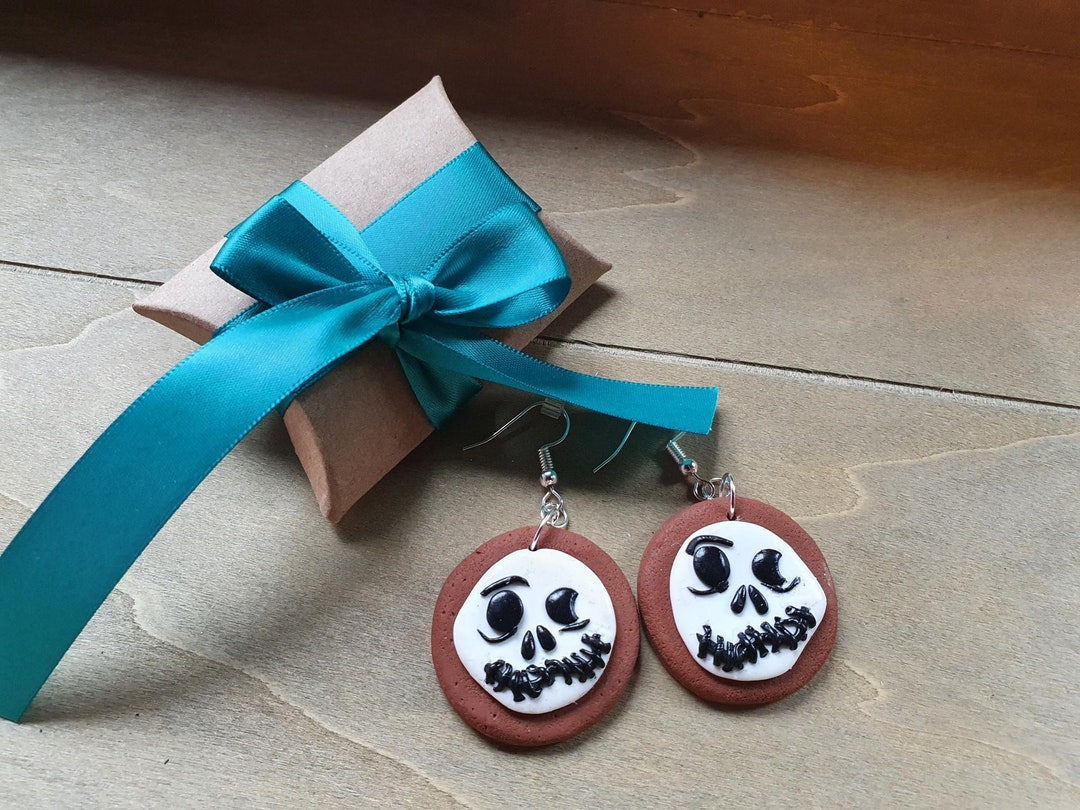 Halloween Sugar Cookie Earrings Polymer Clay Earrings Spooky Etsy