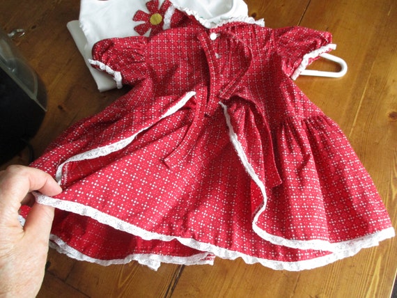 1960's appliqued toddlers dress and apron - image 6