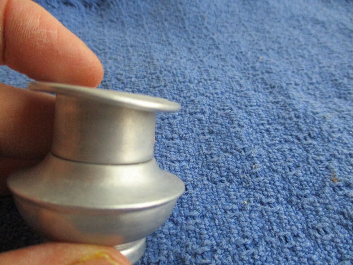 Small Vintage Aluminum Toothpick Holder Spittoonshaped Etsy