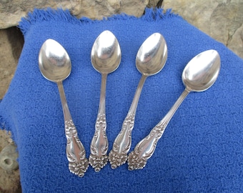 REED & BARTON ANTIQUE Flatware - Silver Plated Set of 7 Spoons