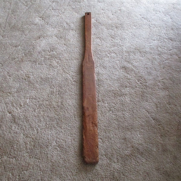 Primitive wooden paddle, over 4 feet long, great for country wall decor!