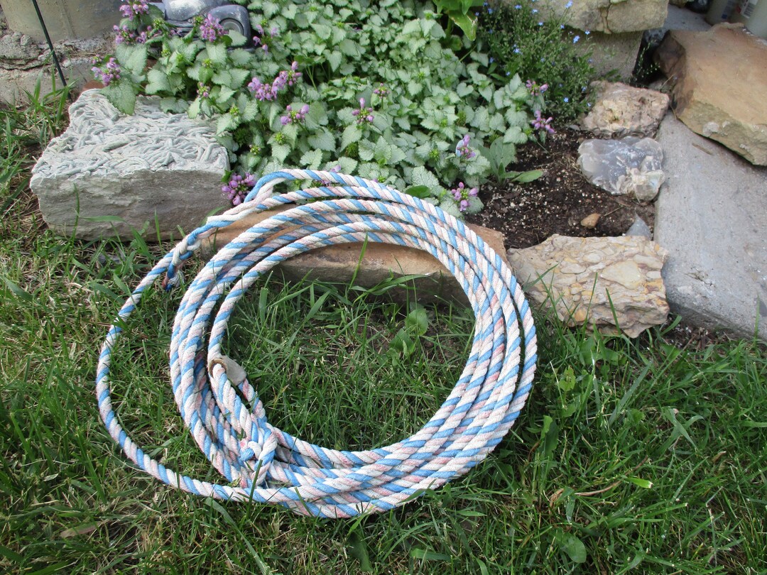 Pastel Roping Wyoming Cowgirl's Lariat Rope in Pastel Colors, Blue Pink and White - Etsy