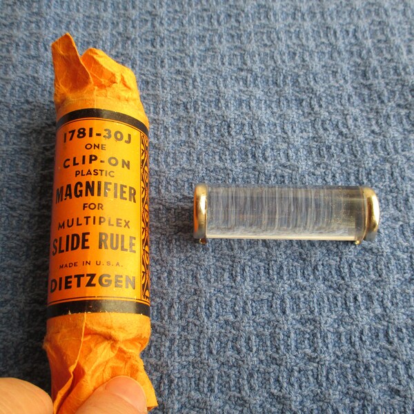 Dietzgen Clip-on Plastic Magnifier for Multiplex Slide Rule #1781-30J Made in USA, in original packaging