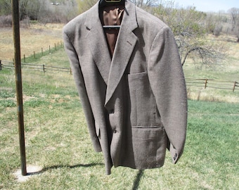 1980s Mr. Mac Men's wool suit jacket, brown XL