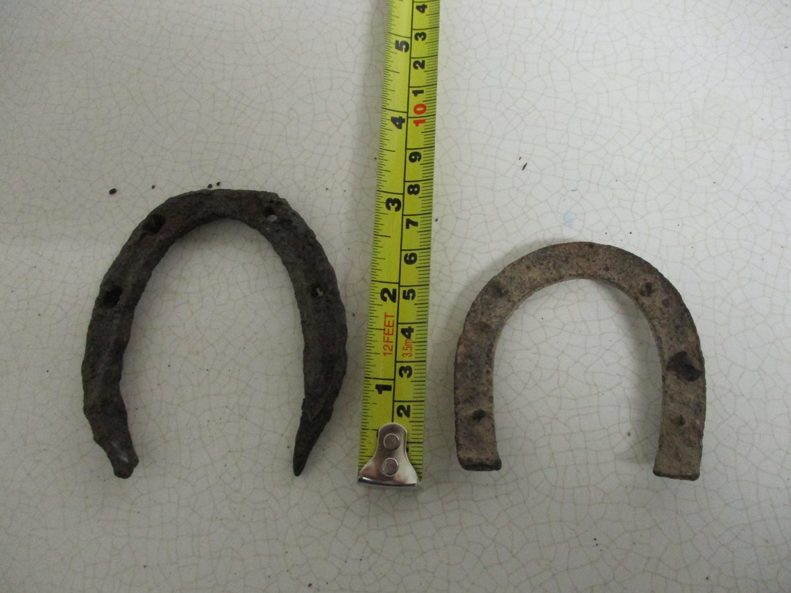 Two Rusty Pony Shoes Tiny Horseshoes Miniatures Horses Etsy