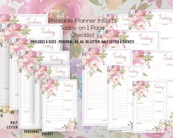Daily Schedule, Daily To Do List, Daily Planner, Today Planner, Undated Daily Planner, A5 Filofax Inserts, Pocket Printable, Personal Insert