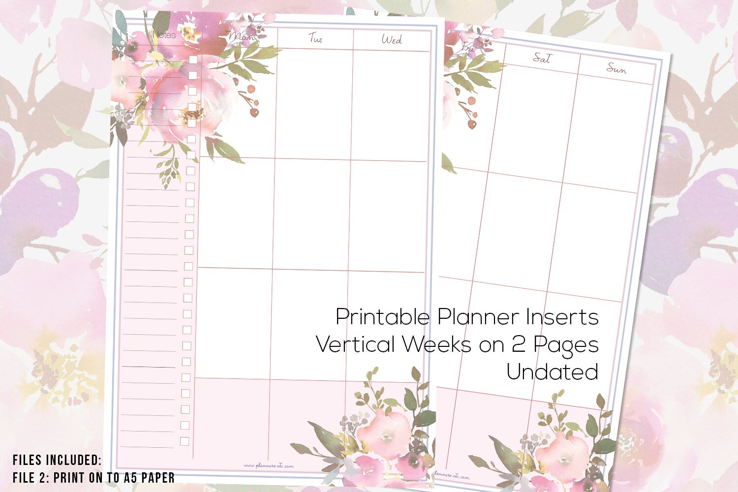 vertical weekly planner weekly planner to do list weekly etsy