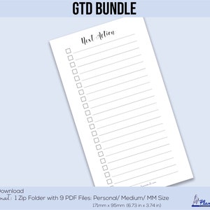 GTD Printable, GTD, Getting Things Done, Getting Things Done Printable ...
