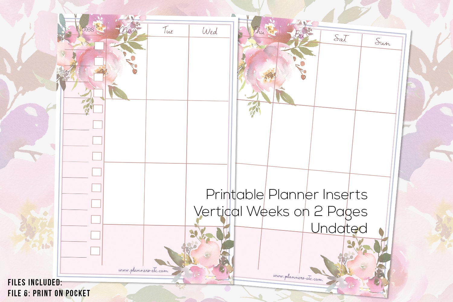 vertical weekly planner weekly planner to do list weekly etsy