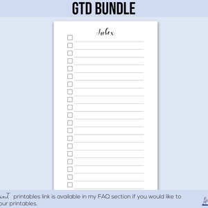 GTD Printable, GTD, Getting Things Done, Getting Things Done Printable ...