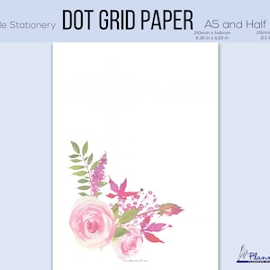 Dot Grid Paper Printable, Printable A5 Paper, Dot Grid Paper,  Half Letter Dot Grid Paper, Dot Graph Paper, Digital Dot Grid Paper, DT015A5