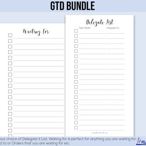GTD Printable, GTD, Getting Things Done, Getting Things Done Printable ...