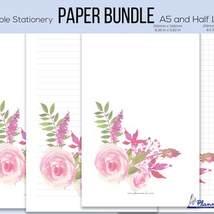 Druckbare A5 Notizen Bundle, Halb-Buchstaben-Notizen-Bundle, gefüttert Papier, A5 Punkt Gitter Seiten, Raster Notizen einfügen, Graph Papier, geregelt Planner, MX013A5