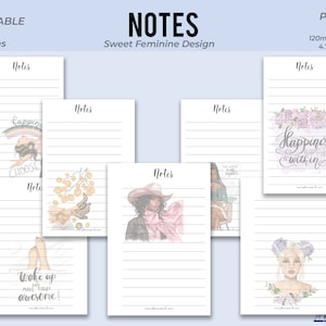 Printable pocket-sized ring planner notes insert