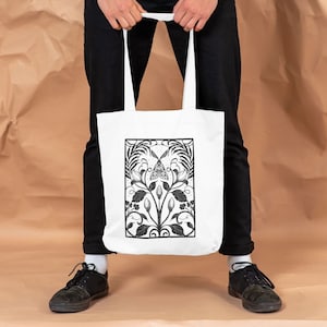 Moon Moth Witchy Tote Bag