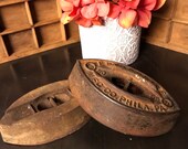 Enterprise Sad Iron, Antique sad iron, Enterprise iron No. 50, Pat Oct 1. 67, Enterprise MFG Philadelphia, late 1800 39 s sad iron Set of Two