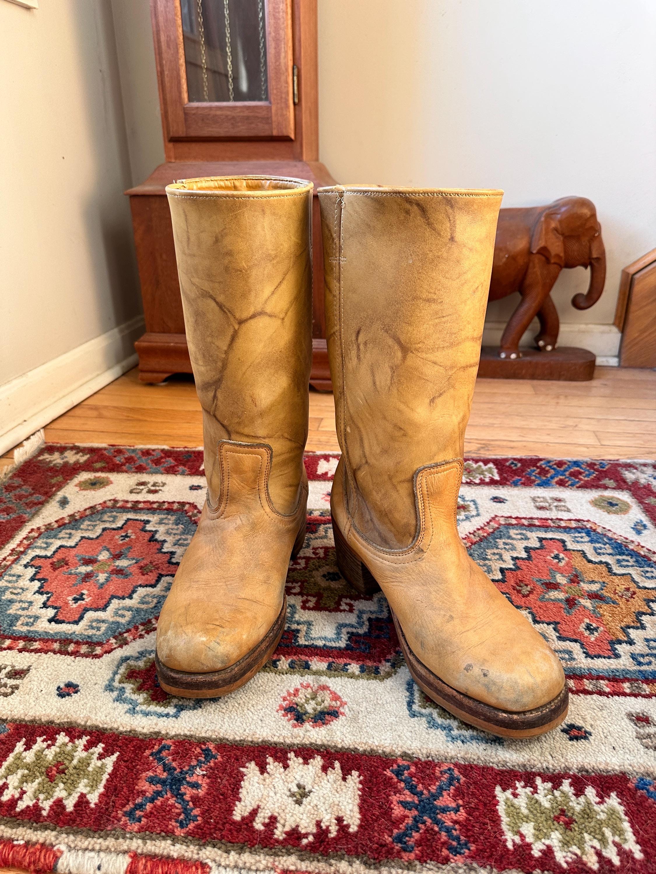 Wooden Heel Boots - Etsy