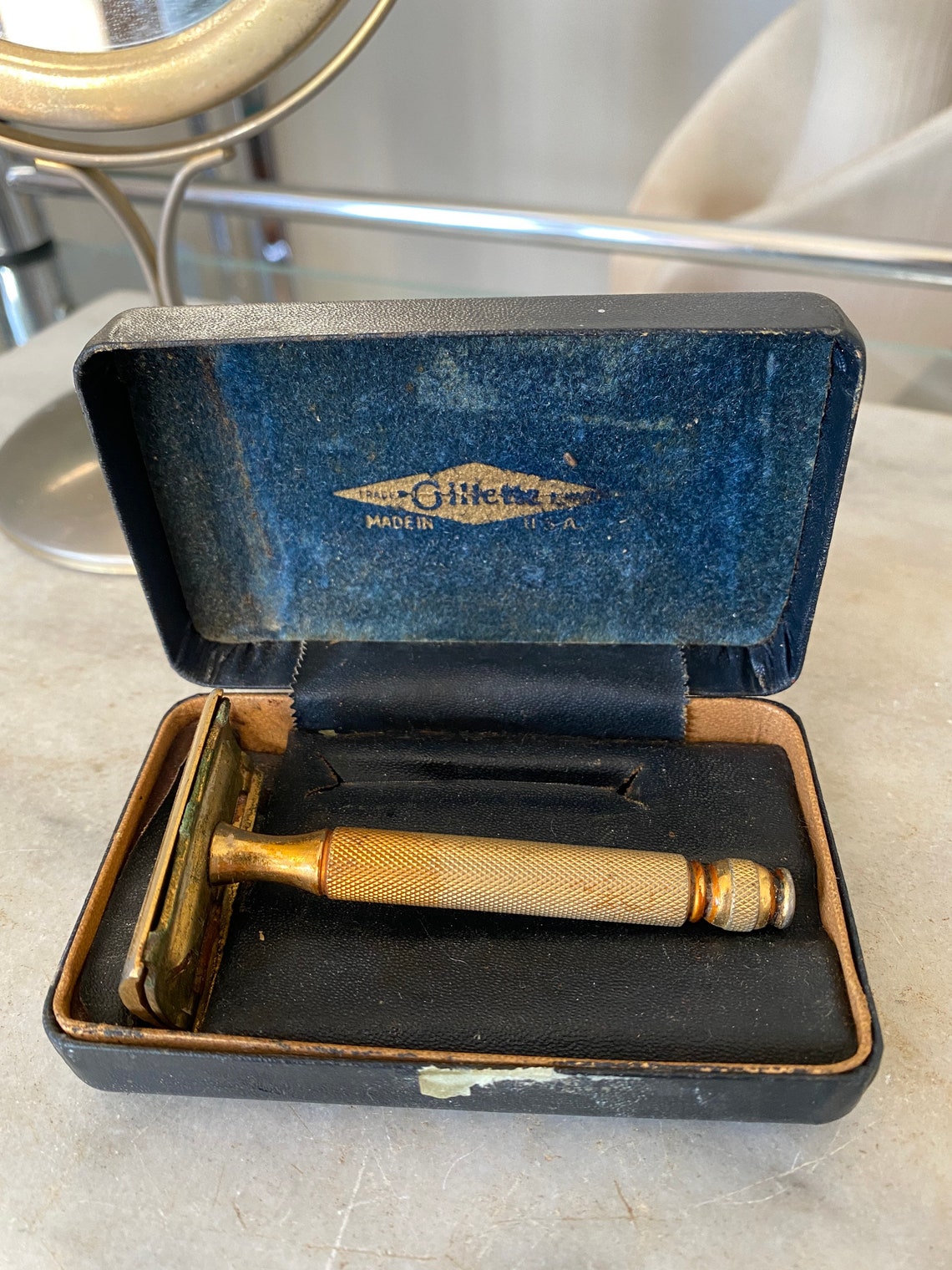 Vintage Bathroom Mirror for Vanities Pedestal Mirror Swivel Etsy