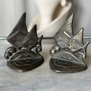 Antique Art Deco Cast Iron Angelfish