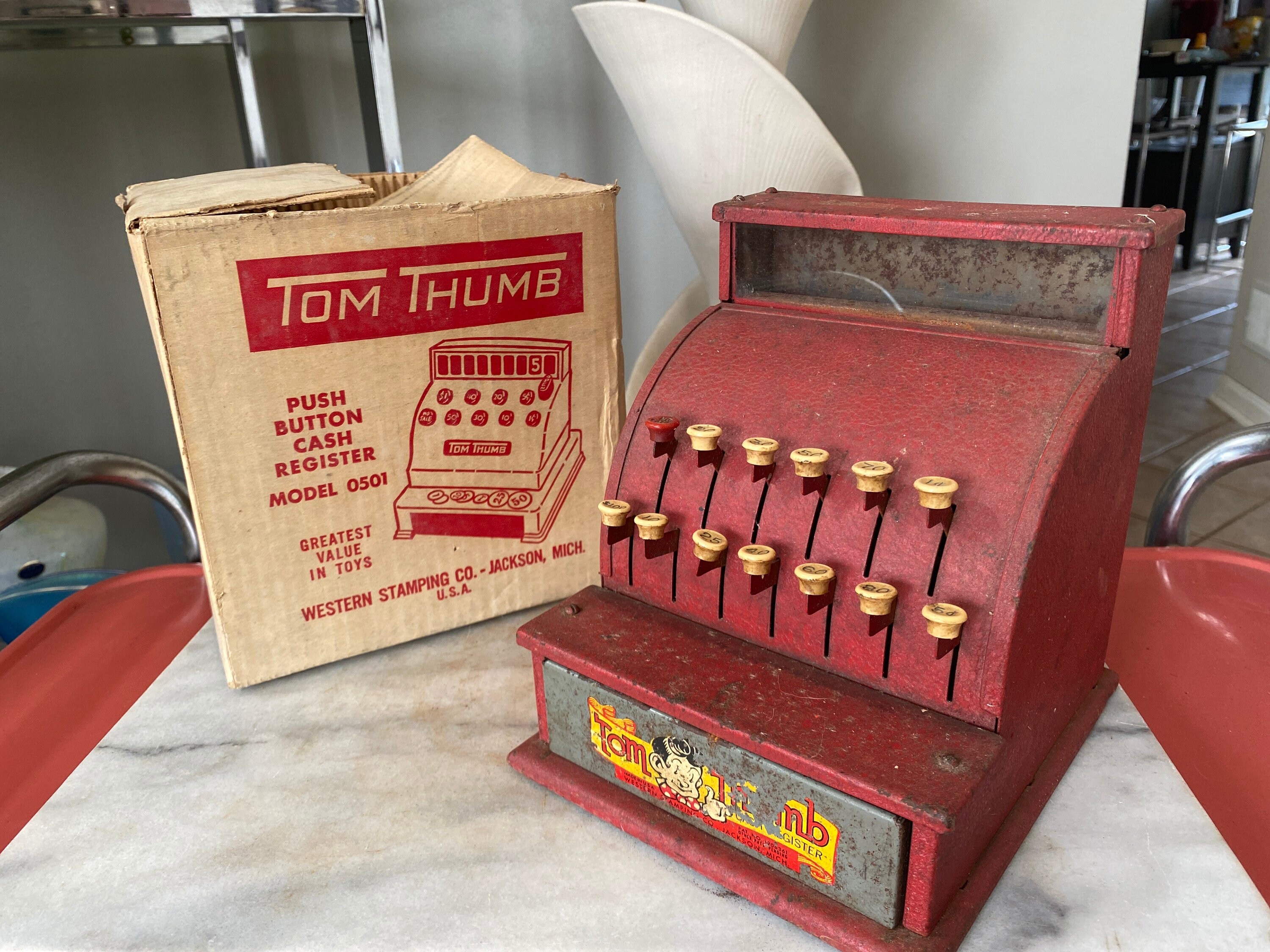 Tom thumb vintage cash cheap register