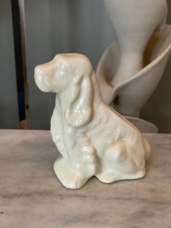 Vintage Shawnee Cocker Spaniel Planter/ Sweet Ivory Glazed Dog | Etsy