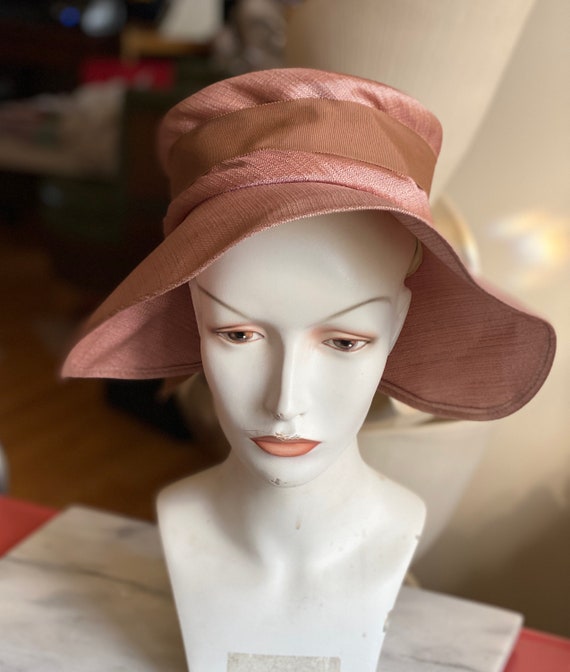 Gorgeous 1950s Spring Summer Wide Brimmed Hat Dust