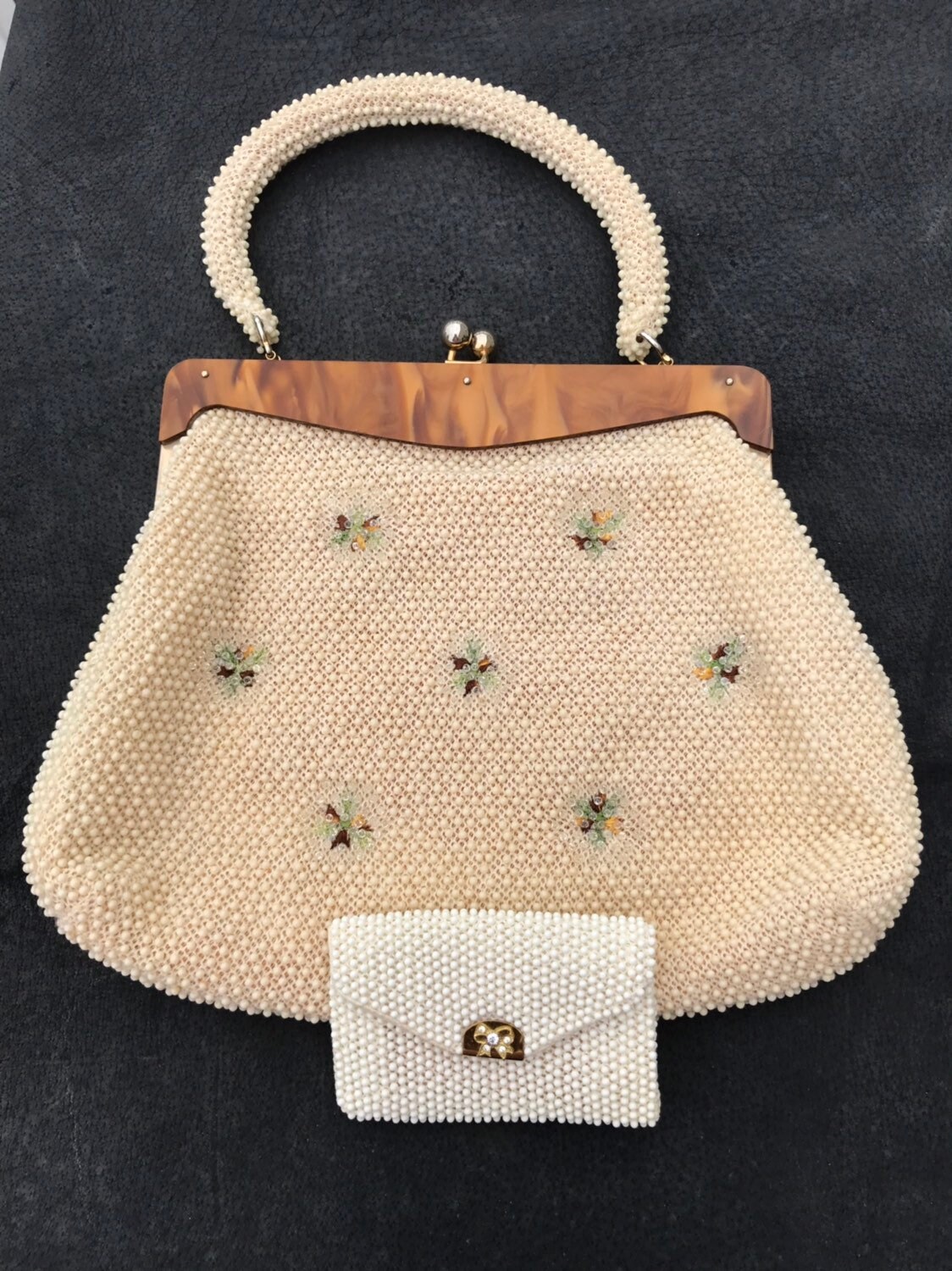 Vintage Hand Made Beaded Purse