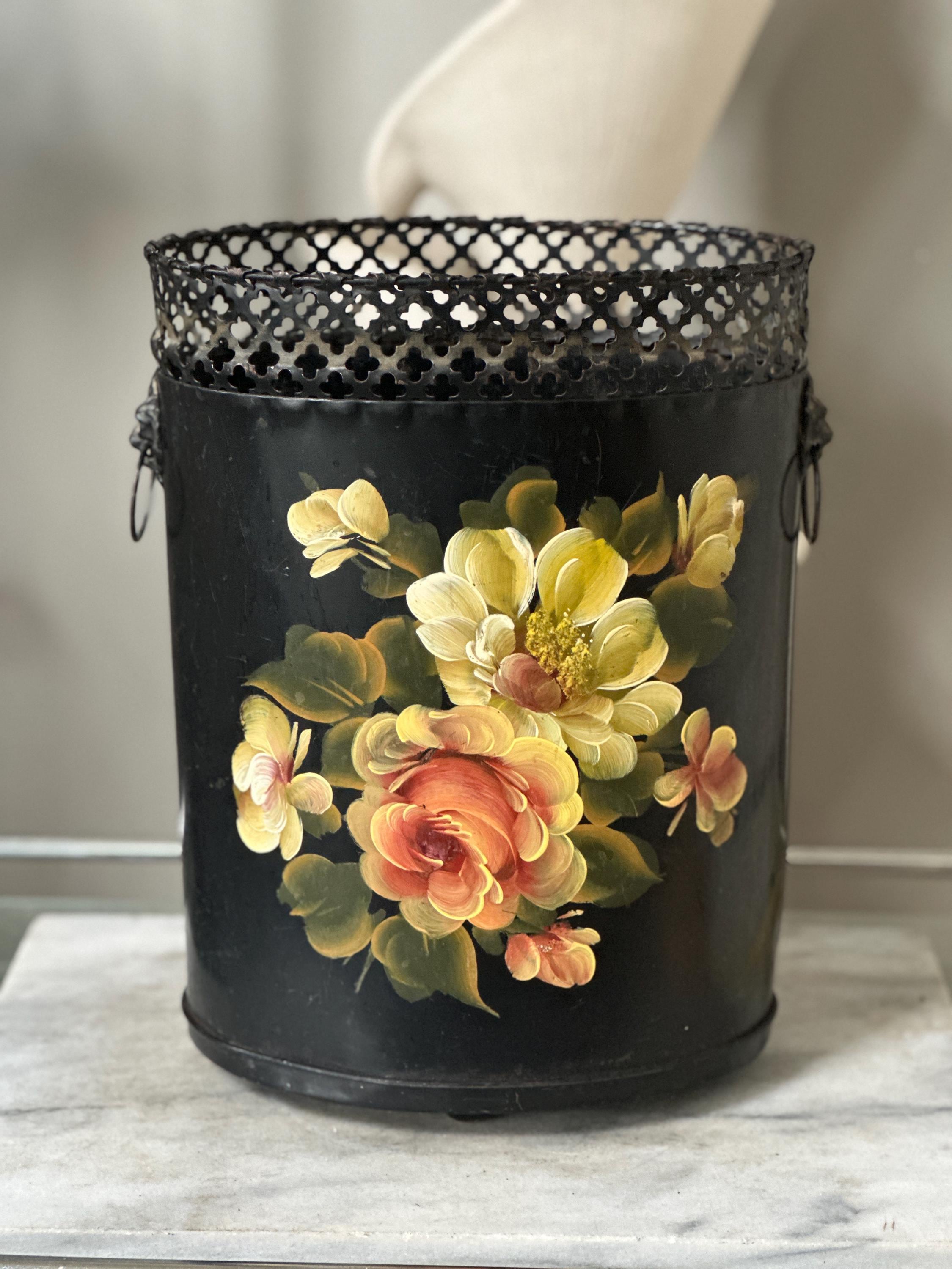 黒&金 ゴミ箱 トレイ収納 ビンテージ 検）1950 フィフティーズ アメリカ 1950's Trash Can - Etsy