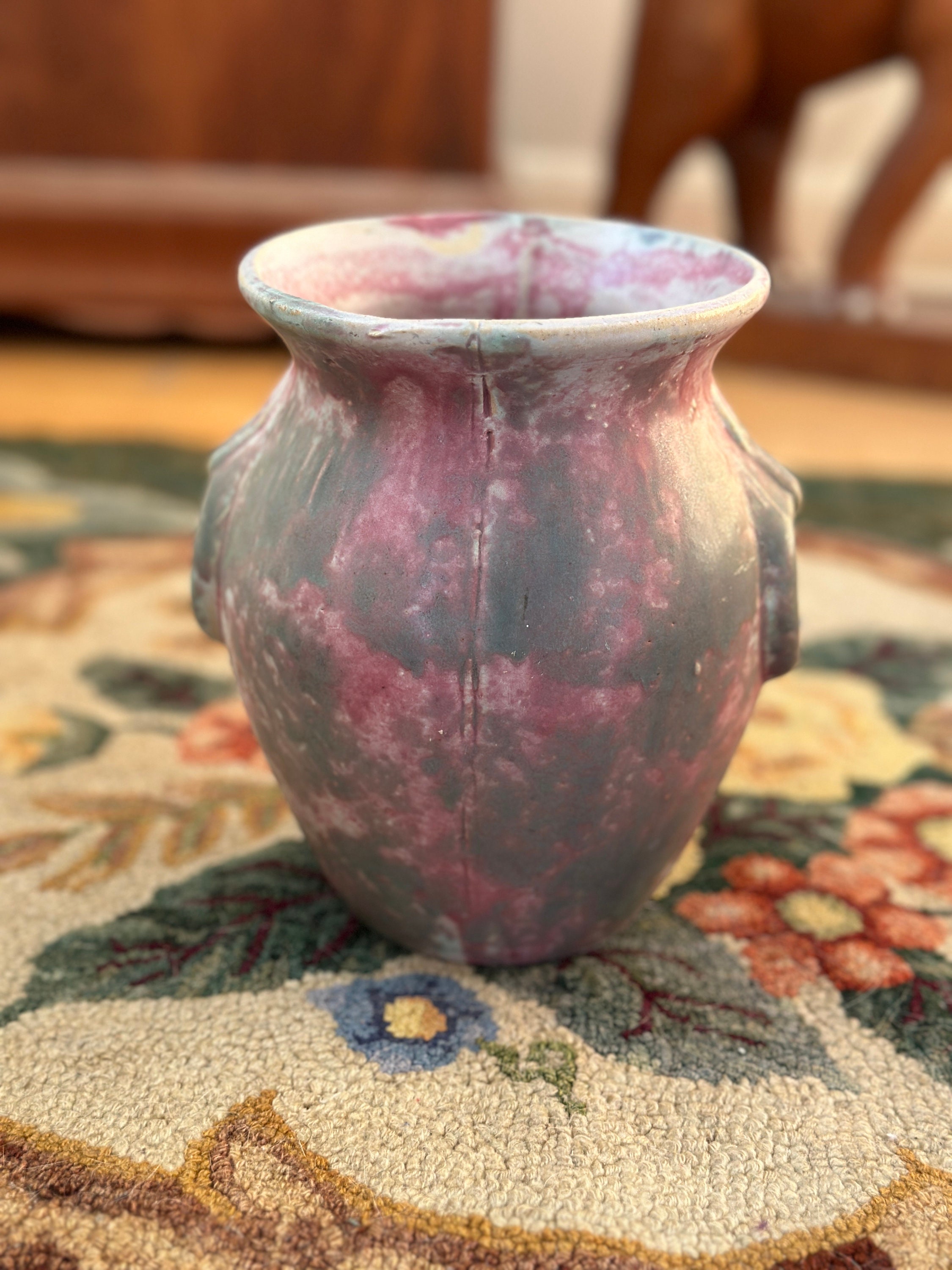 Ceramics of the ’20s＆’30s　陶磁器　MILLER’S Burley Winter 1930s Vintage Art Pottery Mottled Purple, Blue