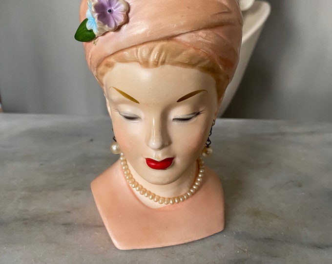 Vintage NAPCO Head Vase, Stunning Grace Kelly Head Vase, Napco C4899B