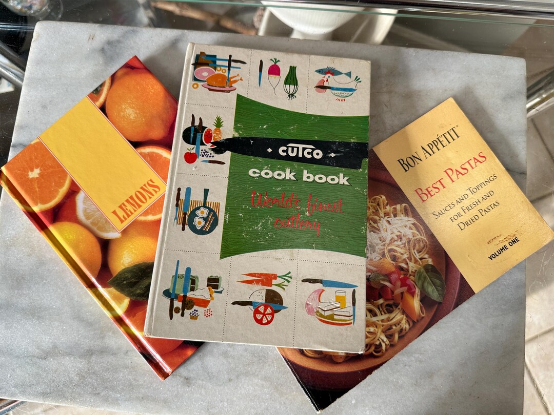 Vintage Cookbook Collection (set of 3): Cutco, Lemons, Bon Appétit ...
