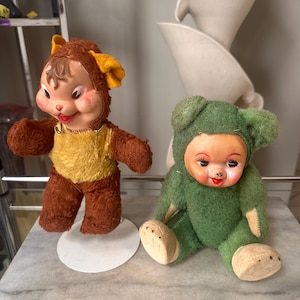 Vintage Rubber Faced Stuffed Animals - Etsy