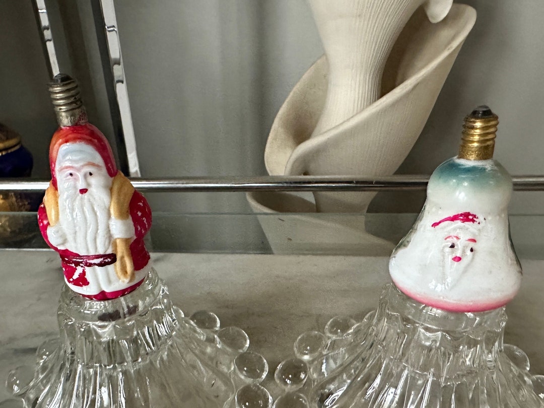 1930s Santa Claus 15v Milk Glass Christmas Light Bulb And Antique Santa Milk Glass Christmas 9609