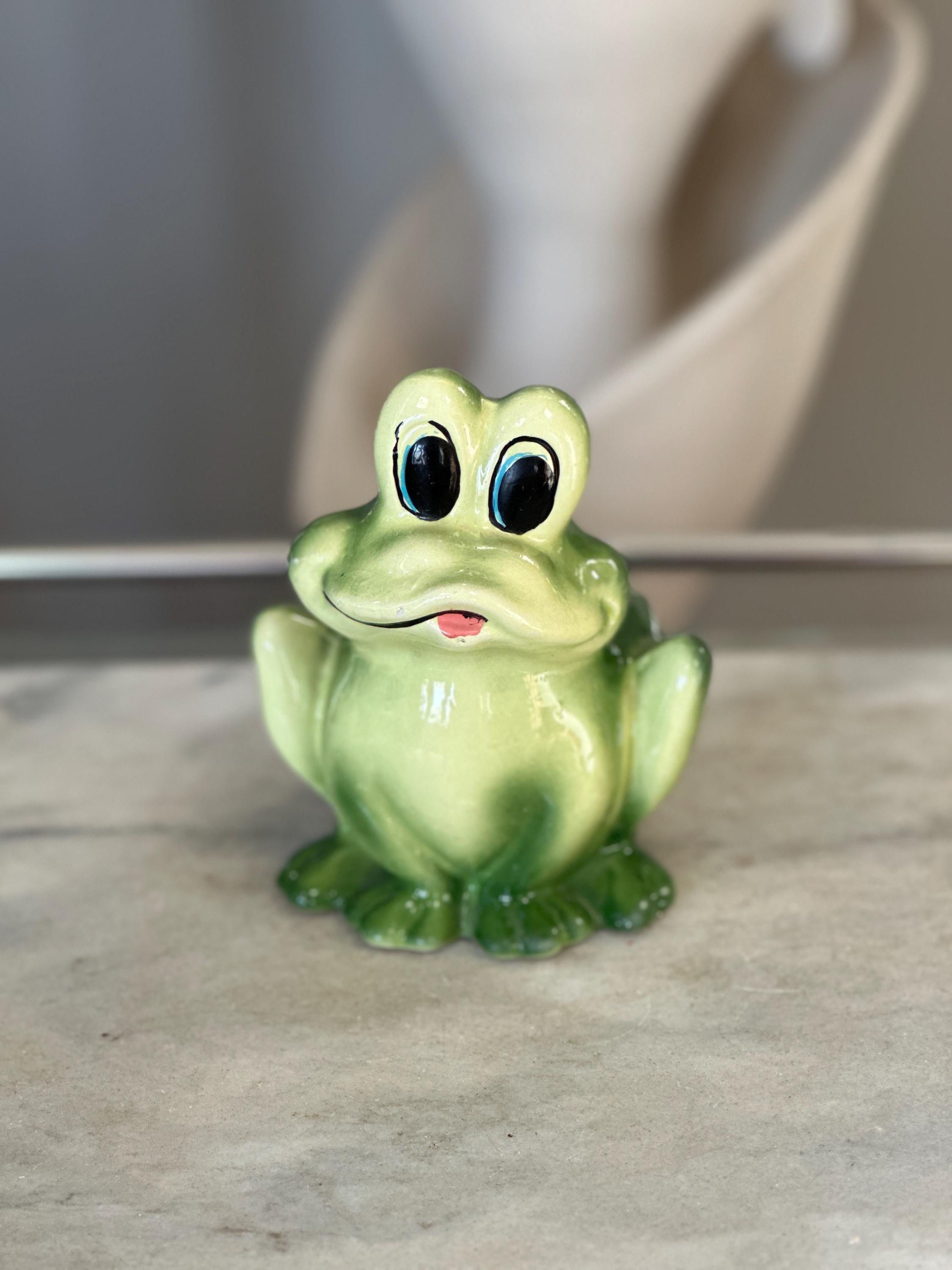 Vintage Nancy Pew Frog Planter – Mid Century Ceramic – Made in