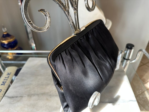 Vintage Ande Black Datin Evening Handbag | Silver… - image 4